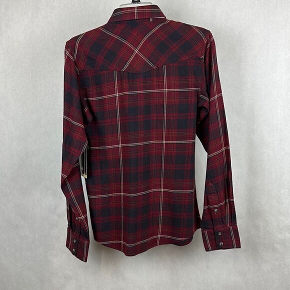 NWT Ariat Retro Fit Snap Button Shirt Men’s Heath Size XS Plaid Long Sleeve - Picture 5 of 10